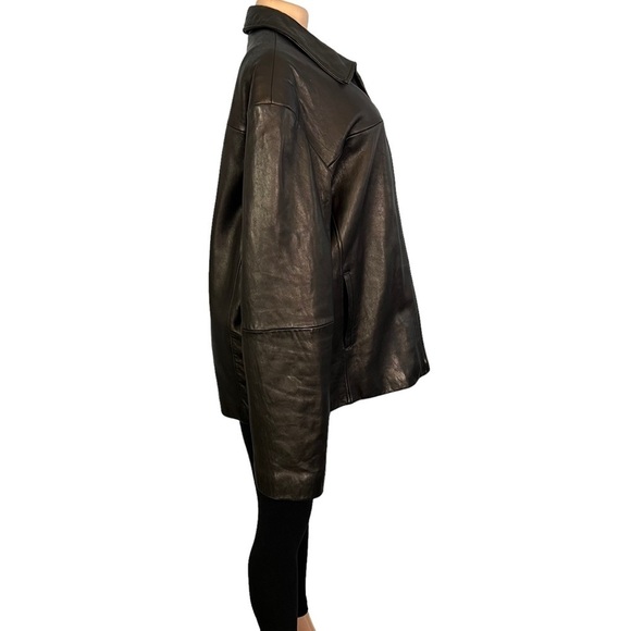 Boston Harbour Outdoor Wear Black Leather Jacket - Picture 6 of 10